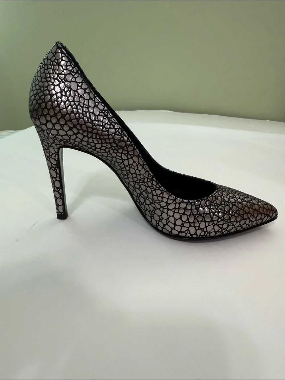NEW D. Lacquaniti pumps heels woman 6 limited edition handmade Italy Luxery